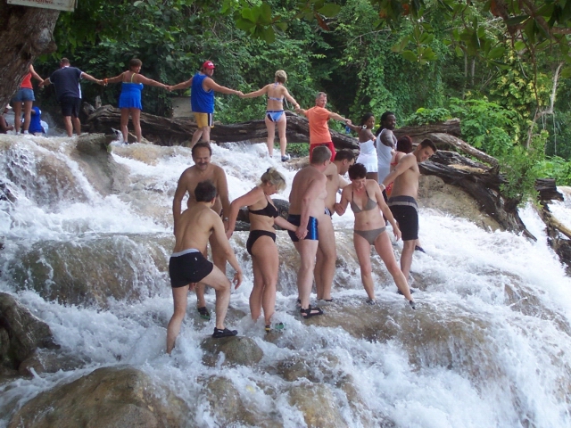 Dunn's River Falls and Green Grotto Caves 